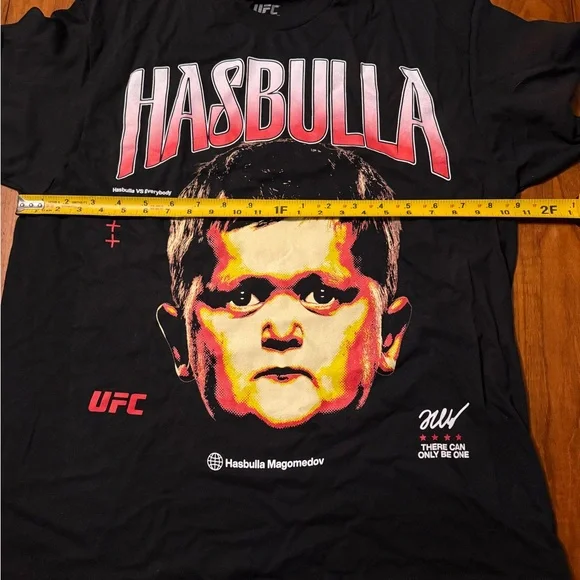 UFC Mens Black and Red Hasbulla T-Shirt - Picture 4 of 7